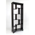 Wayborn Home Furnishing WaybornHomeFurnishings 5416B Vertical Asian Storage Shelves - Dark Brown 5416B